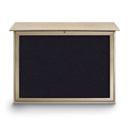 United Visual Products Indoor Enclosed Combo Board, 42"x32", Bronze Frame/Black Porc & Rubber UVCB4232BZ-BLKPORC-RUBBER